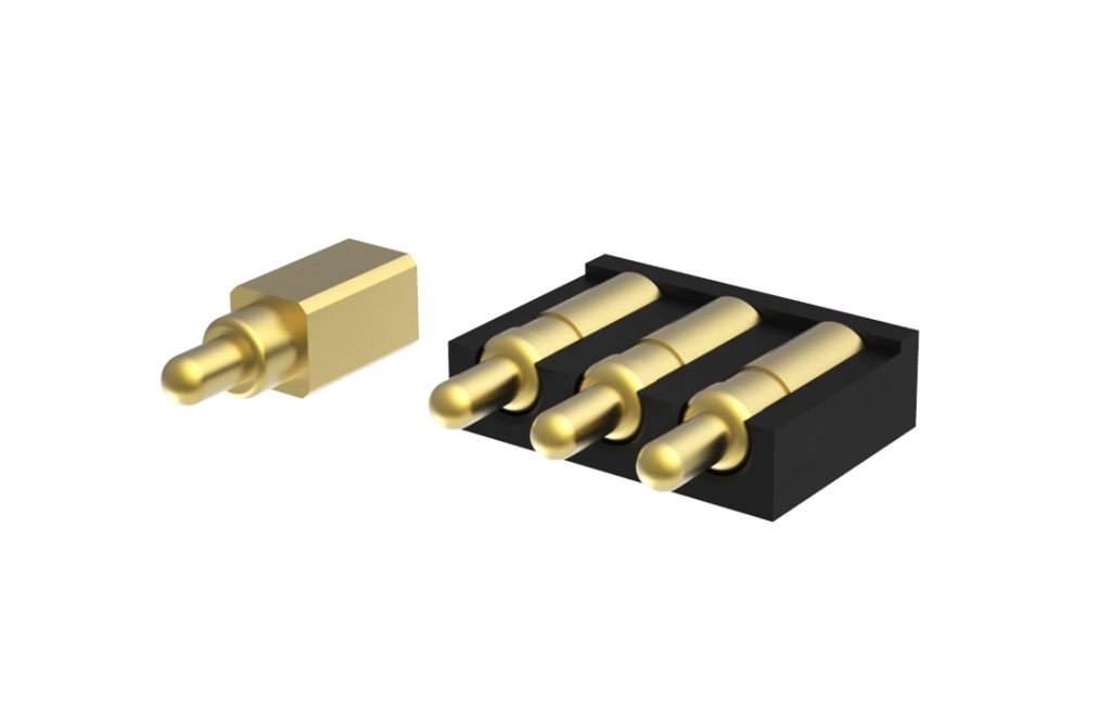 側(cè)放式彈簧針/側(cè)接式彈簧針 (Pogo Pin)，頂針連接器
